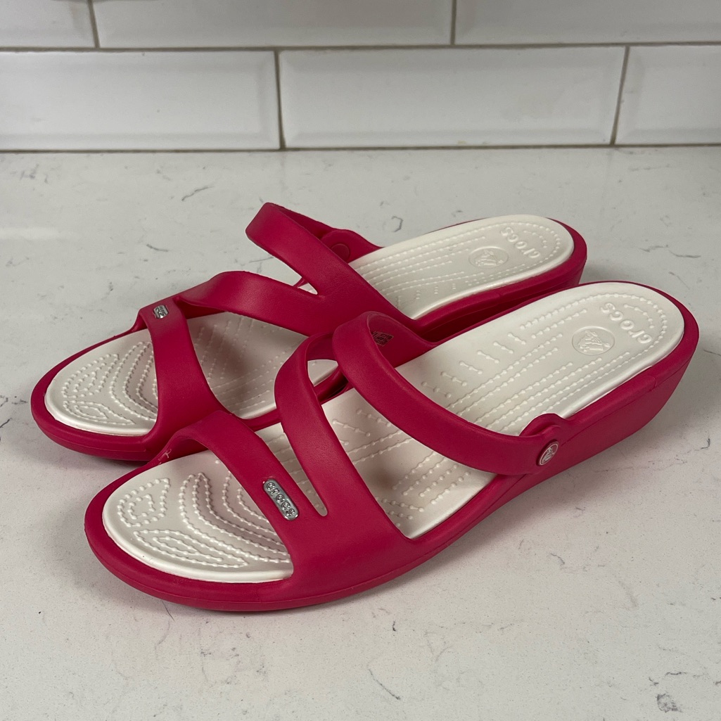 Crocs Patricia Wedge Sandals Pink - Raspberry Size 11